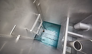 Trinkwasserbehälter aus hochwertigem Edelstahl von Harasser Trinkwasserbehälterbau