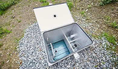 Ein kleiner Quellwassersammler von Harasser Trinkwasserbehälterbau